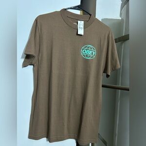 Obey Earthy Brown Tee Size S & M